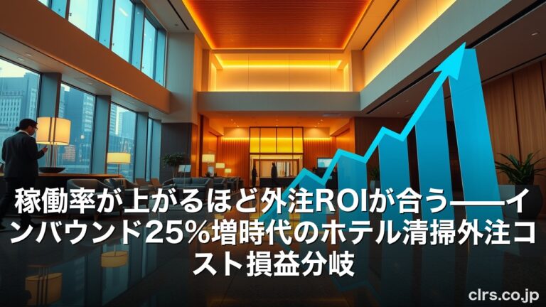 稼働率が上がるほど外注ROIが合う——インバウンド25%増時代のホテル清掃外注コスト損益分岐