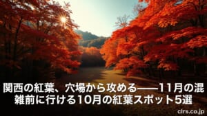 関西の紅葉、穴場から攻める——11月の混雑前に行ける10月の紅葉スポット5選